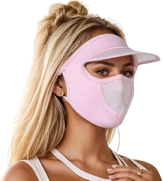 Sun Protection Mask Attached Cap